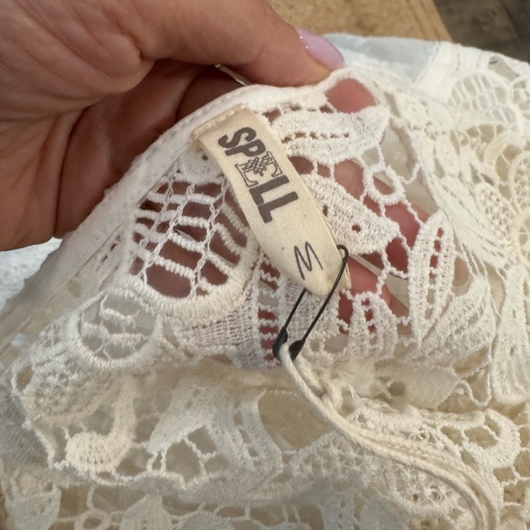 Spell & the Gypsy wild belle gown medium White Lace Maxi Dress - Picture 4 of 6